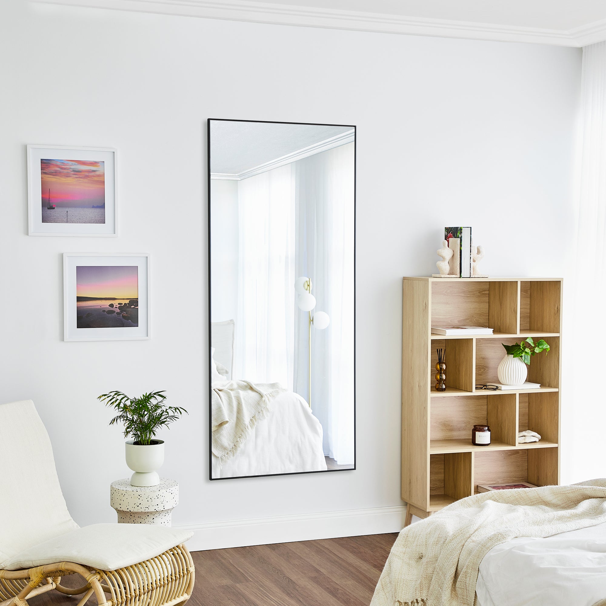 180cm Elle XL Rectangle Mirror Black product image 4