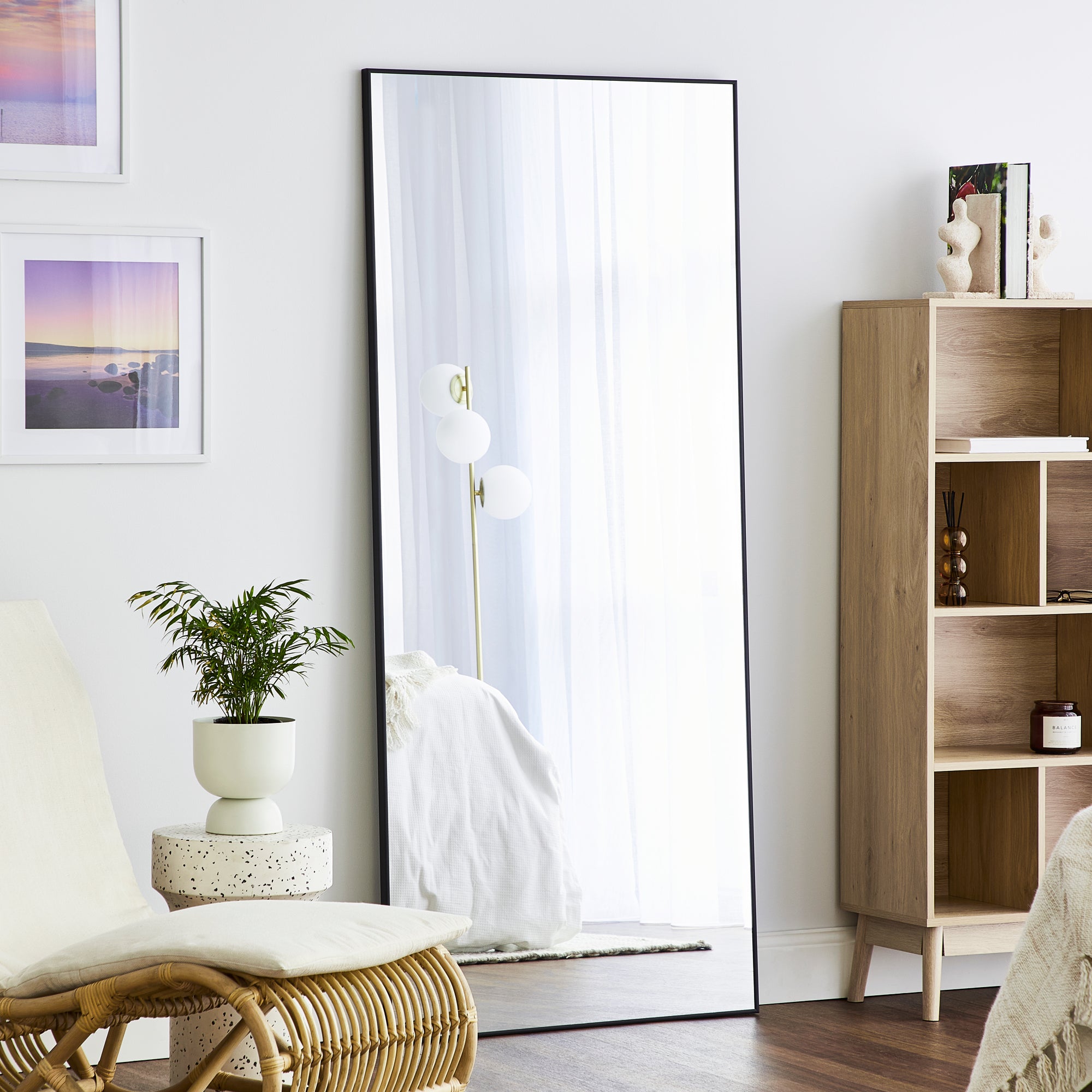 180cm Elle XL Rectangle Mirror Black product image 7