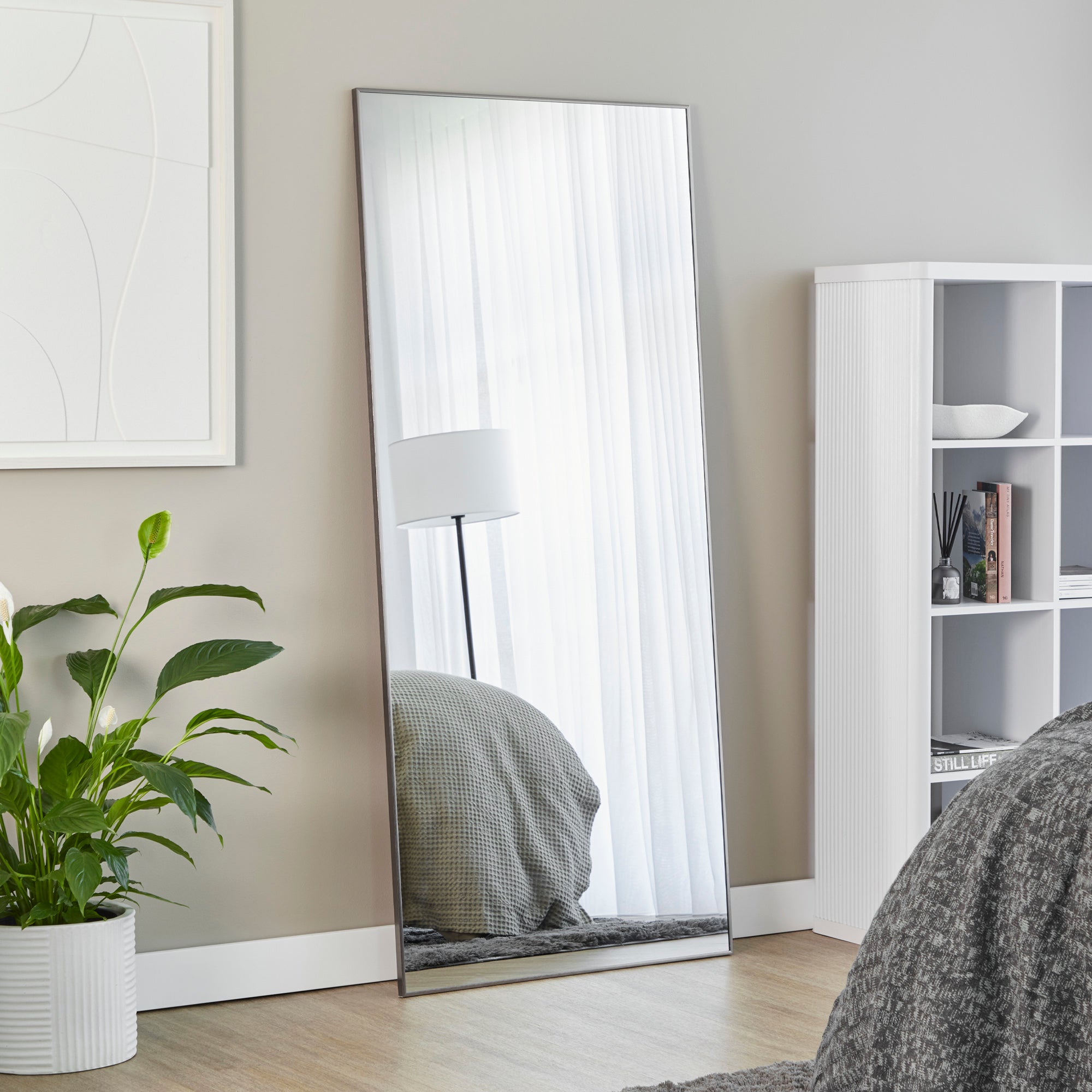 Elle XL 180cm Rectangle Mirror Gunmetal Grey lifestyle image