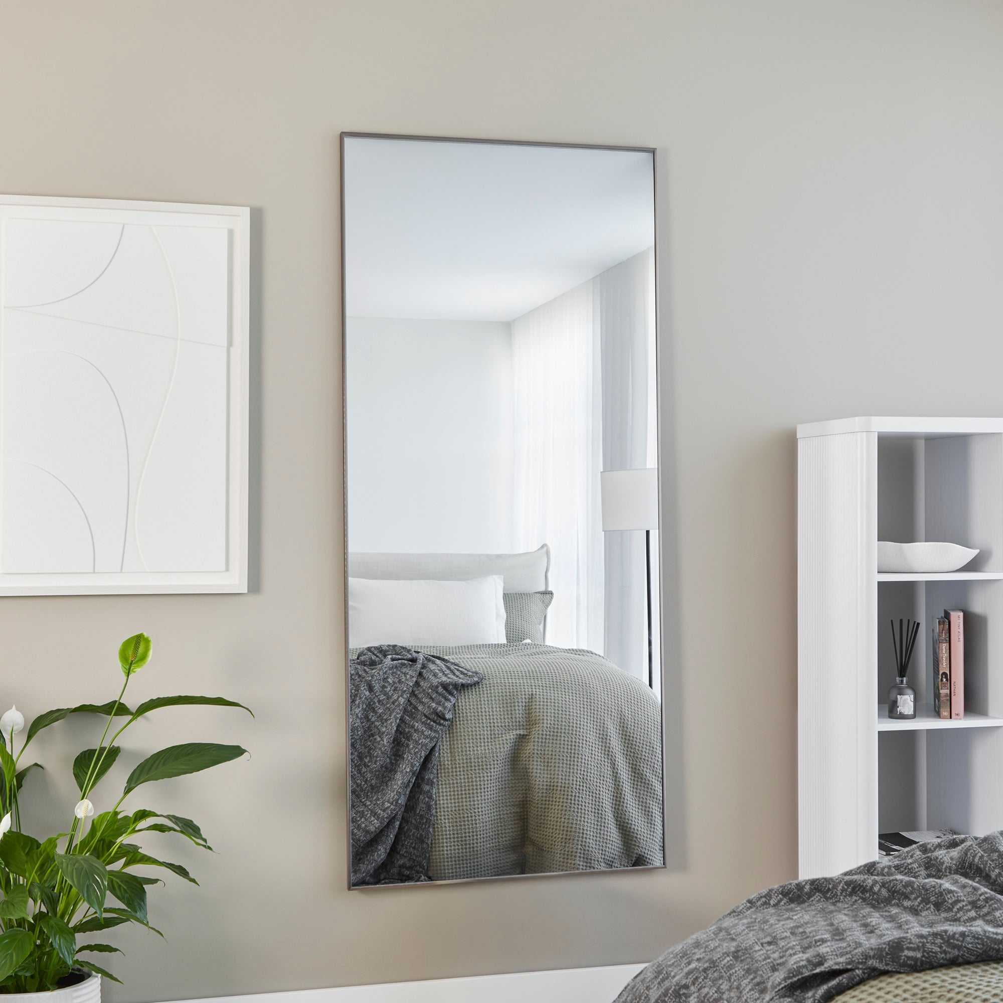 Elle XL 180cm Rectangle Mirror Gunmetal Grey product image 6