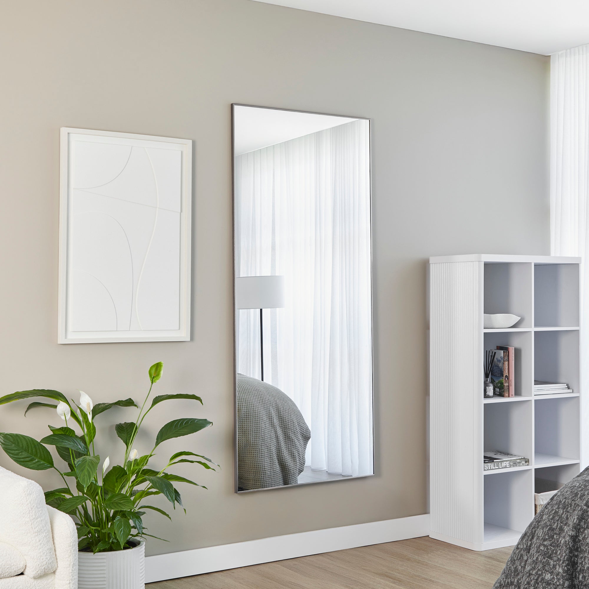 Elle XL 180cm Rectangle Mirror Gunmetal Grey product image 7