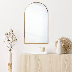 Naomi 80cm Arched Wall Mirror Gold product image 3