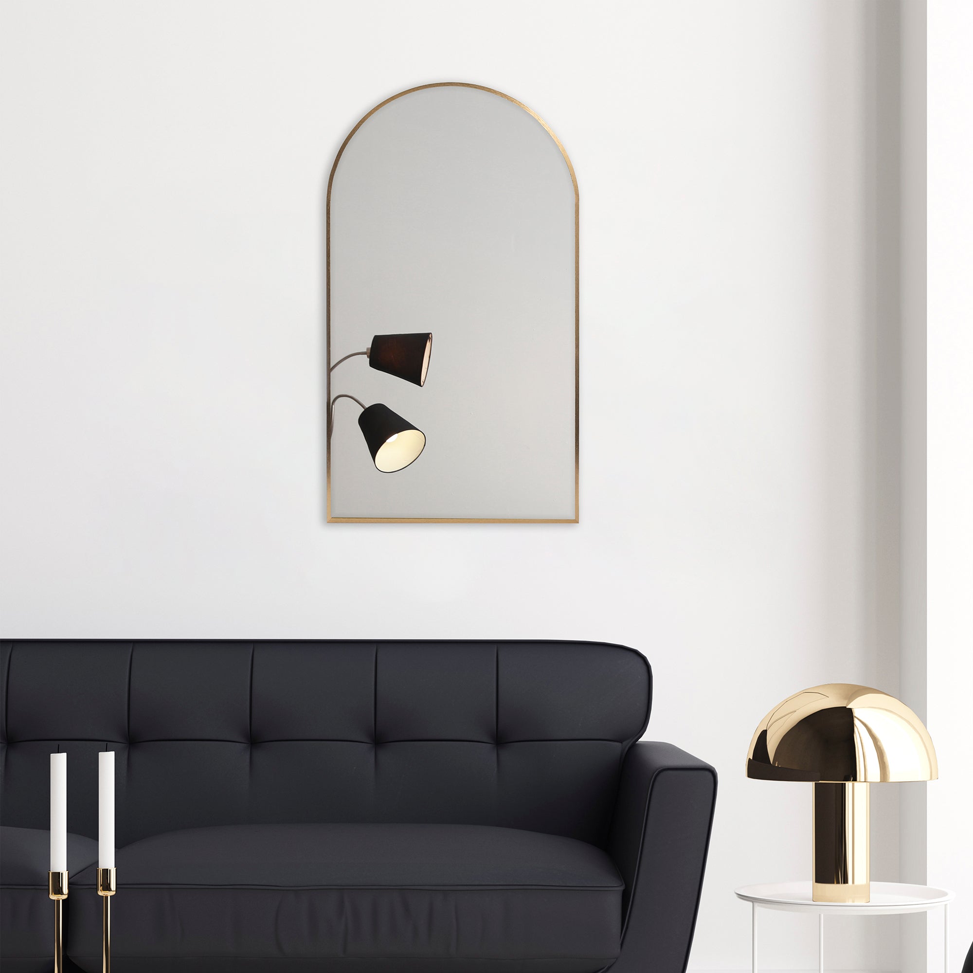 Naomi 80cm Arched Wall Mirror Gold product image 5