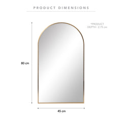 Naomi 80cm Arched Wall Mirror Gold product image 4
