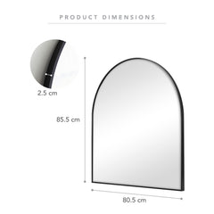 85cm Naomi Large Arch Mirror Black product image 3
