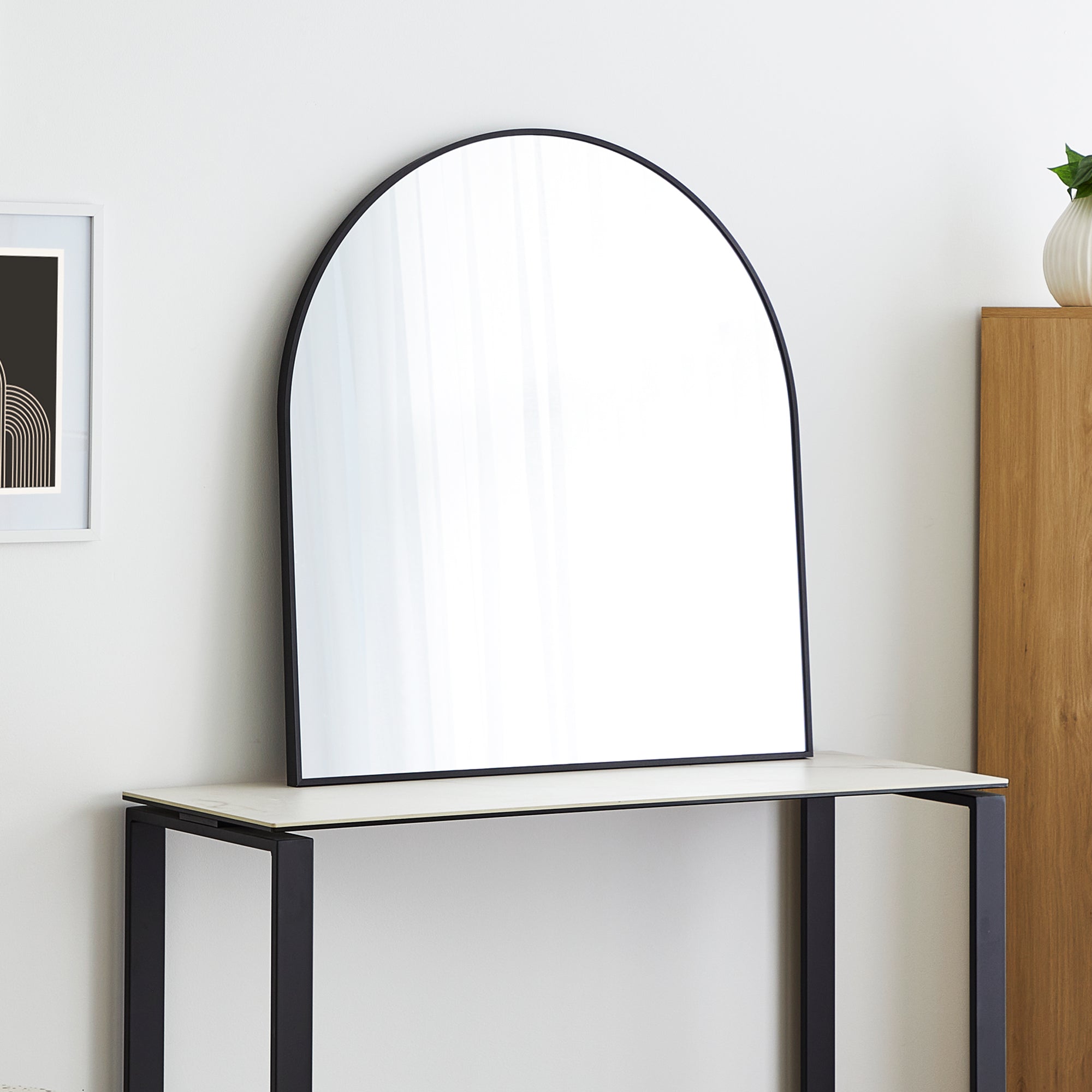 85cm Naomi Large Arch Mirror Black product image 4