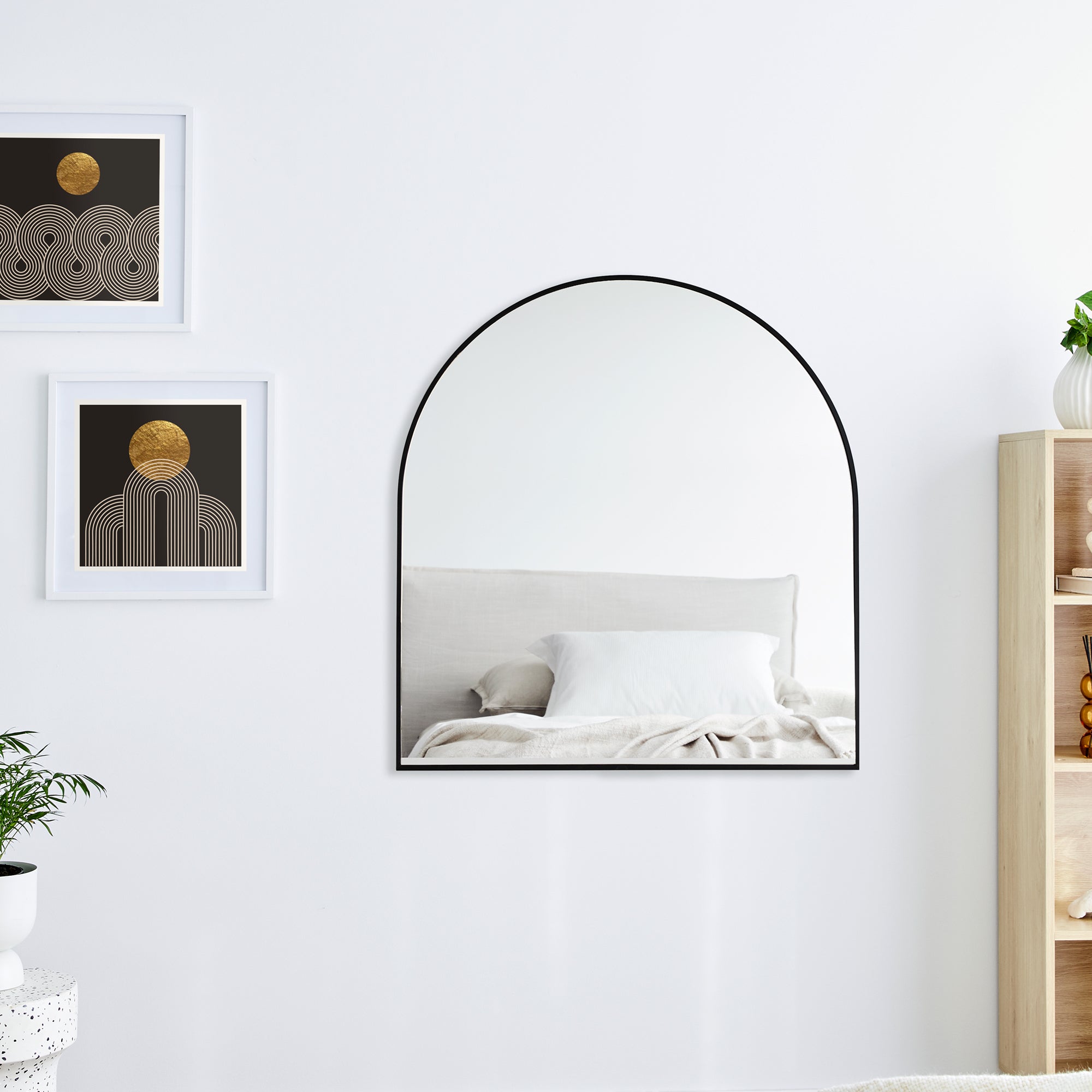 85cm Naomi Large Arch Mirror Black product image 6