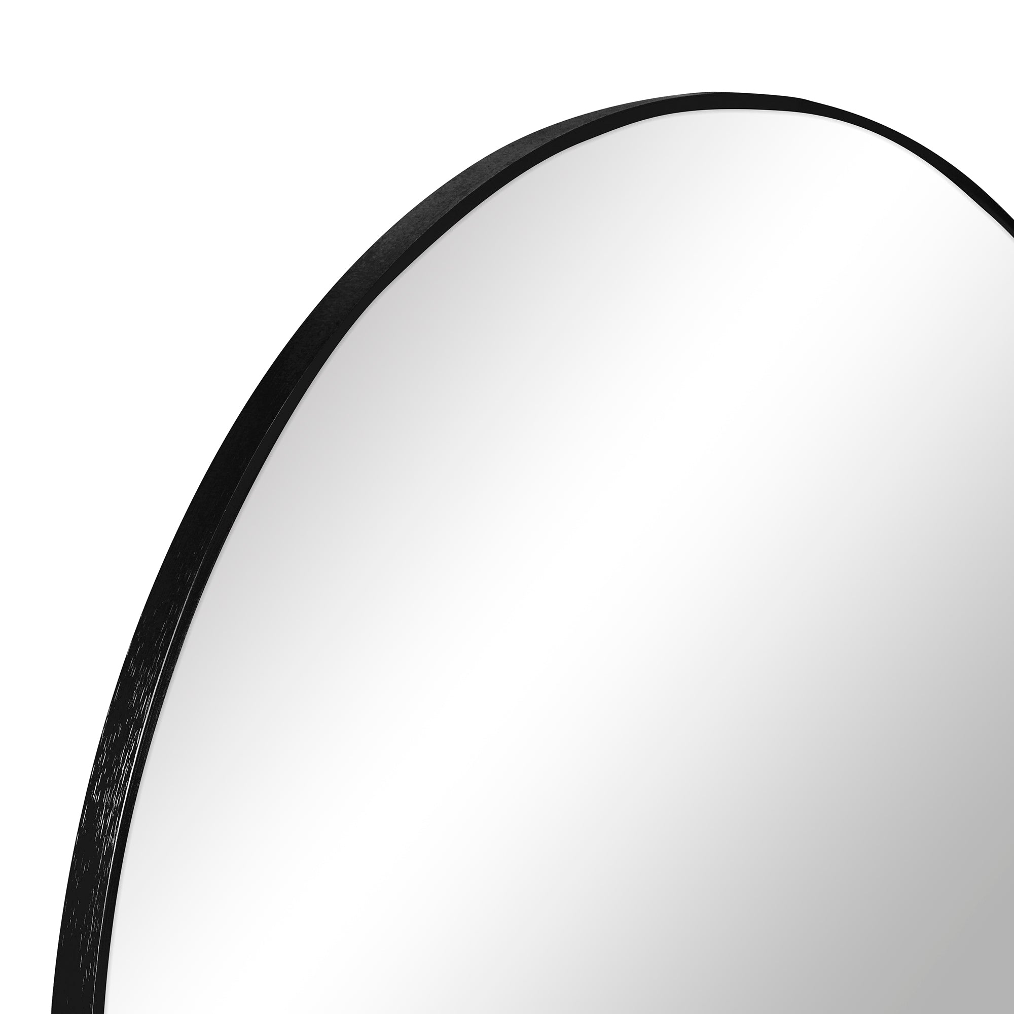 Linda 90cm Round Wall Mirror Black product image 6
