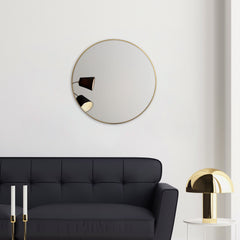 Linda 90cm Round Wall Mirror Gold product image 3