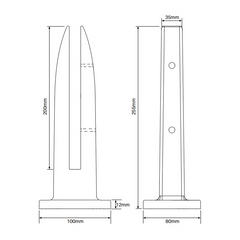 NOVA - Base Plated Balustrade Spigots - FRICTION FIT for 12mm glass.