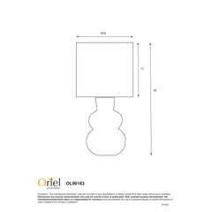 Holla Black Ceramic Table Lamp product image 3