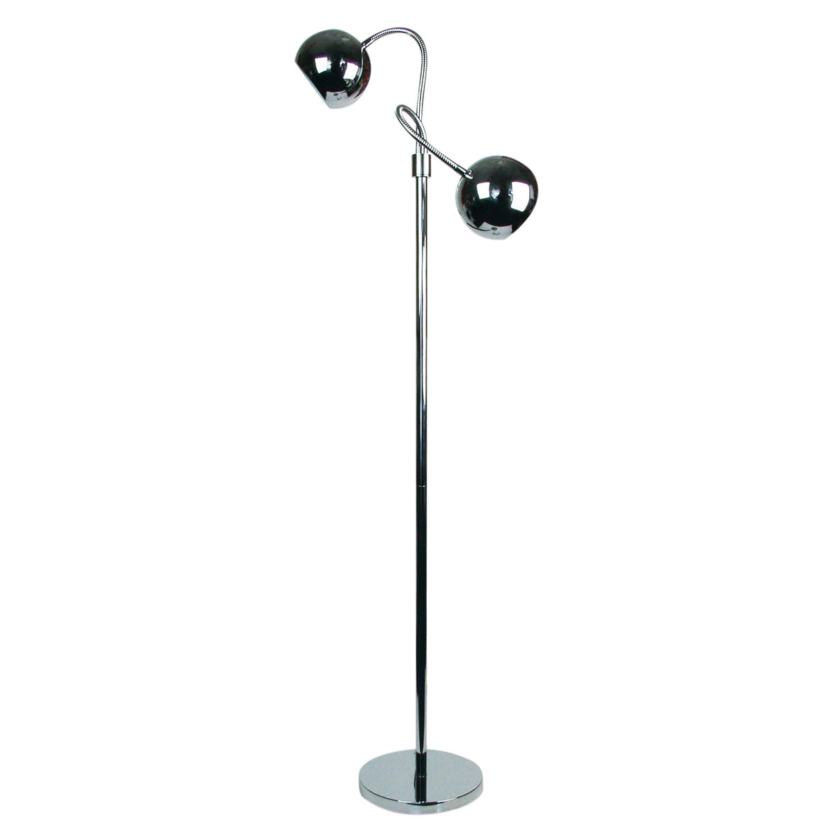 Bobo Twin Flexible Neck Chrome Finish Floor Lamp product image 2