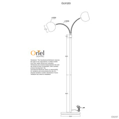 Bobo Twin Flexible Neck Chrome Finish Floor Lamp styled in a room