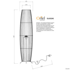 Matram Rattan Cane Floor Lamp product image 3