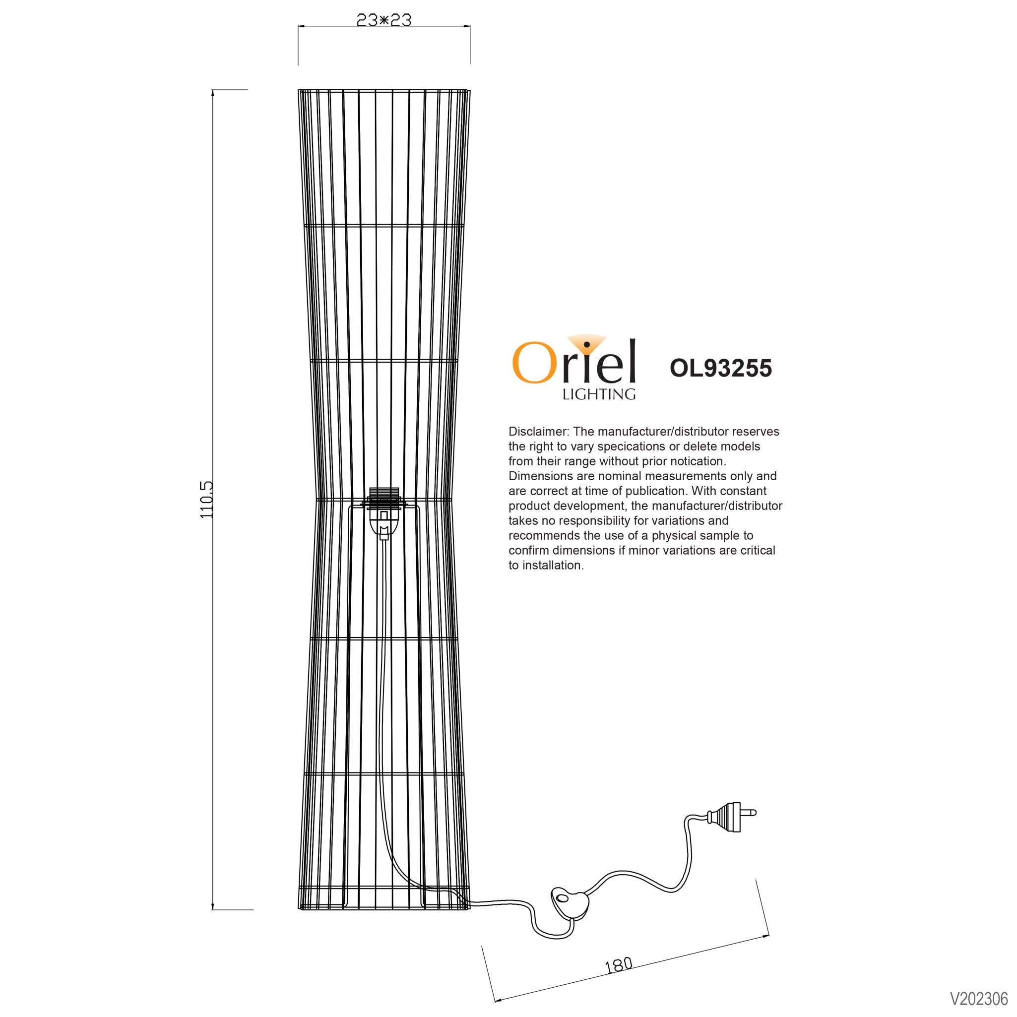 Jambi Rattan Cane Floor Lamp product image 3