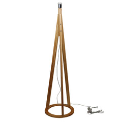 Stabb Natural Timber base only E27 Floor Lamp styled in a room