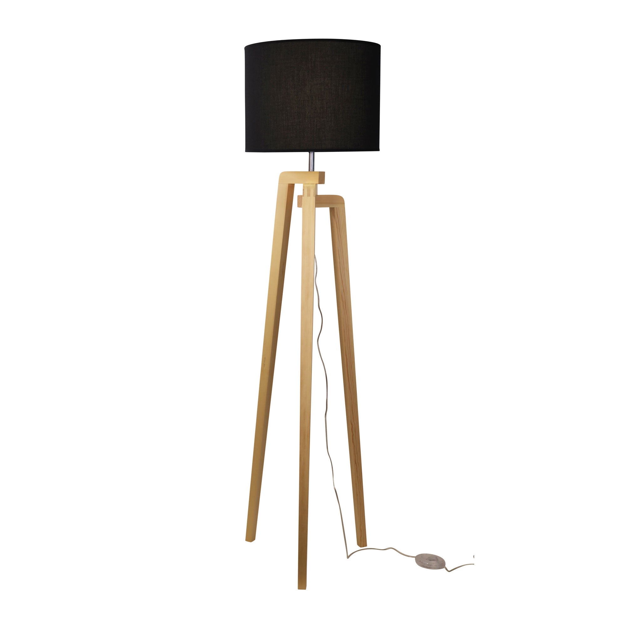 Lund Complete Scandi Timber Tripod Floor Lamp product image 6
