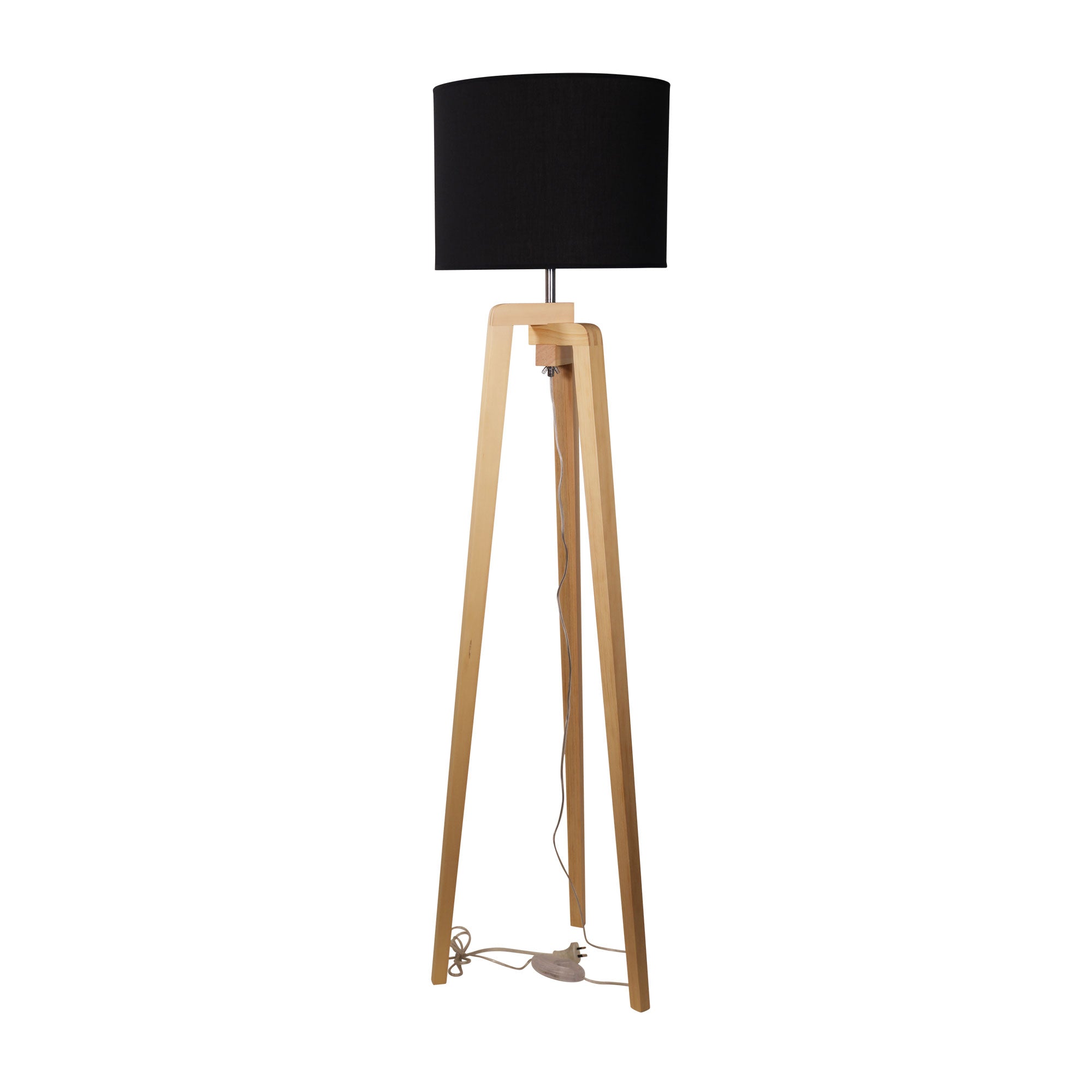 Lund Complete Scandi Timber Tripod Floor Lamp product image 4