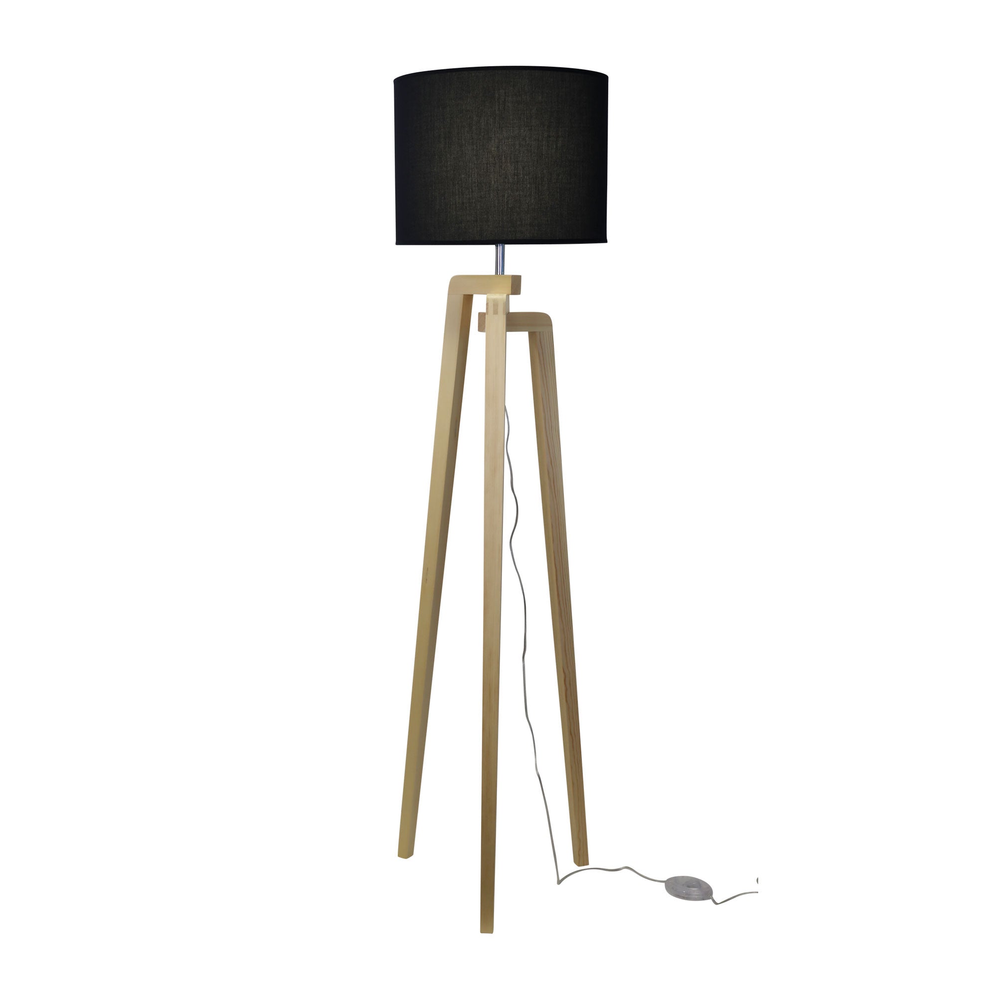Lund Complete Scandi Timber Tripod Floor Lamp product image 5