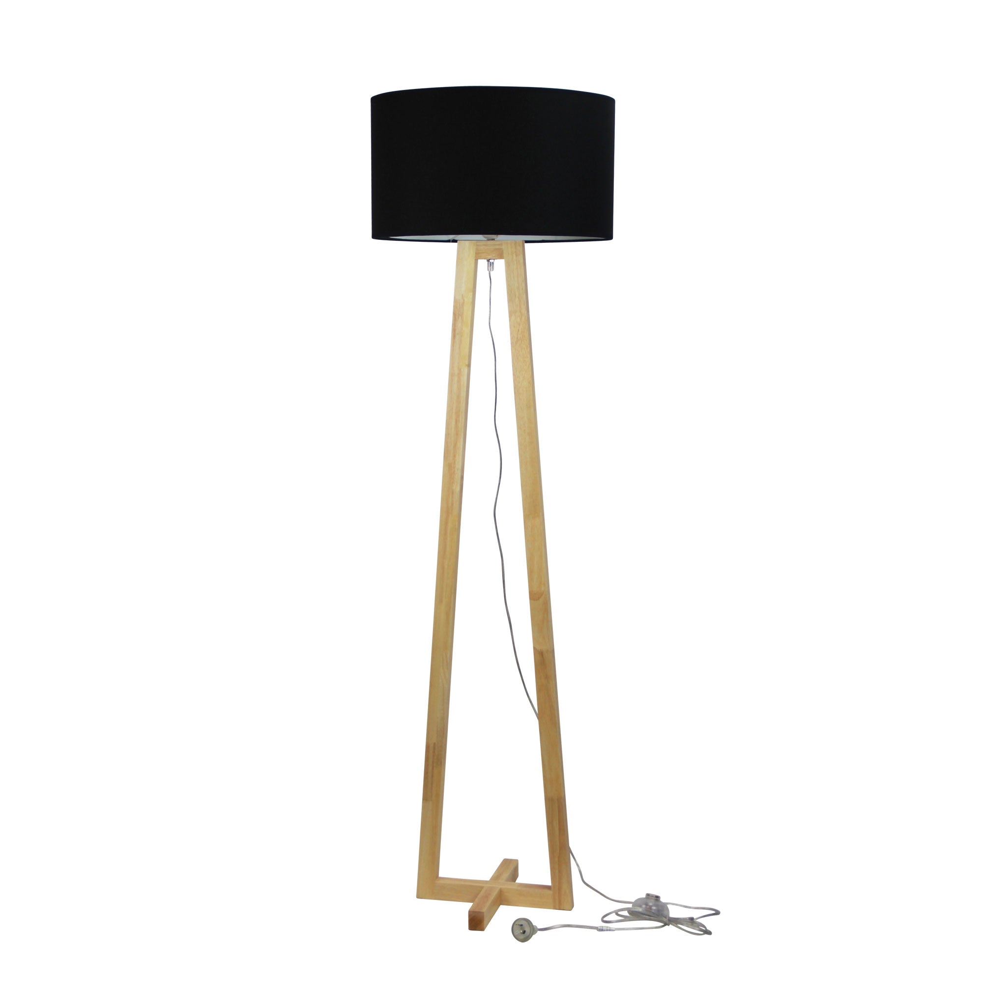 Edra Scandi Floor Lamp with Black Cotton Shade product image 5