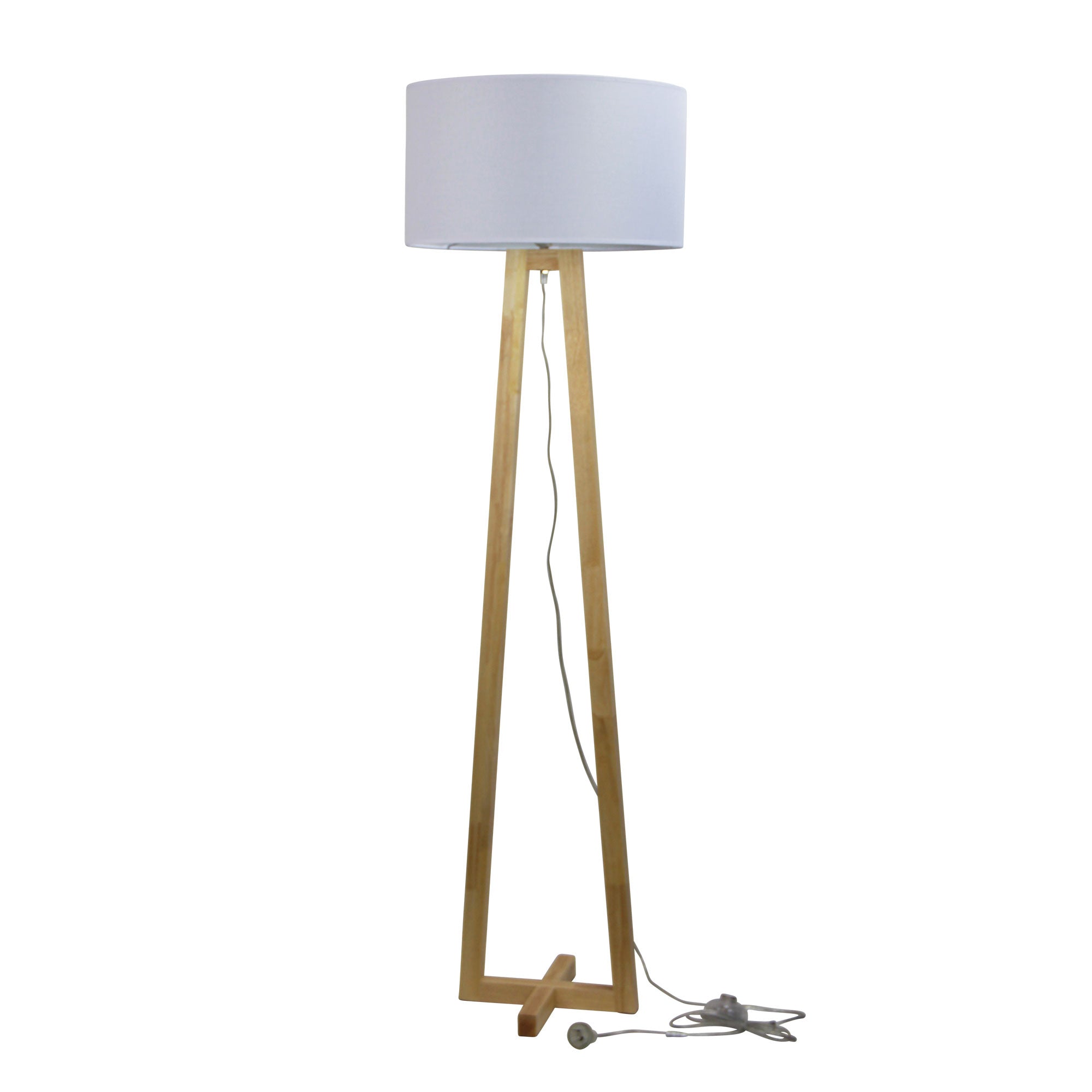 Edra Scandi Floor Lamp with White Cotton Shade product image 5
