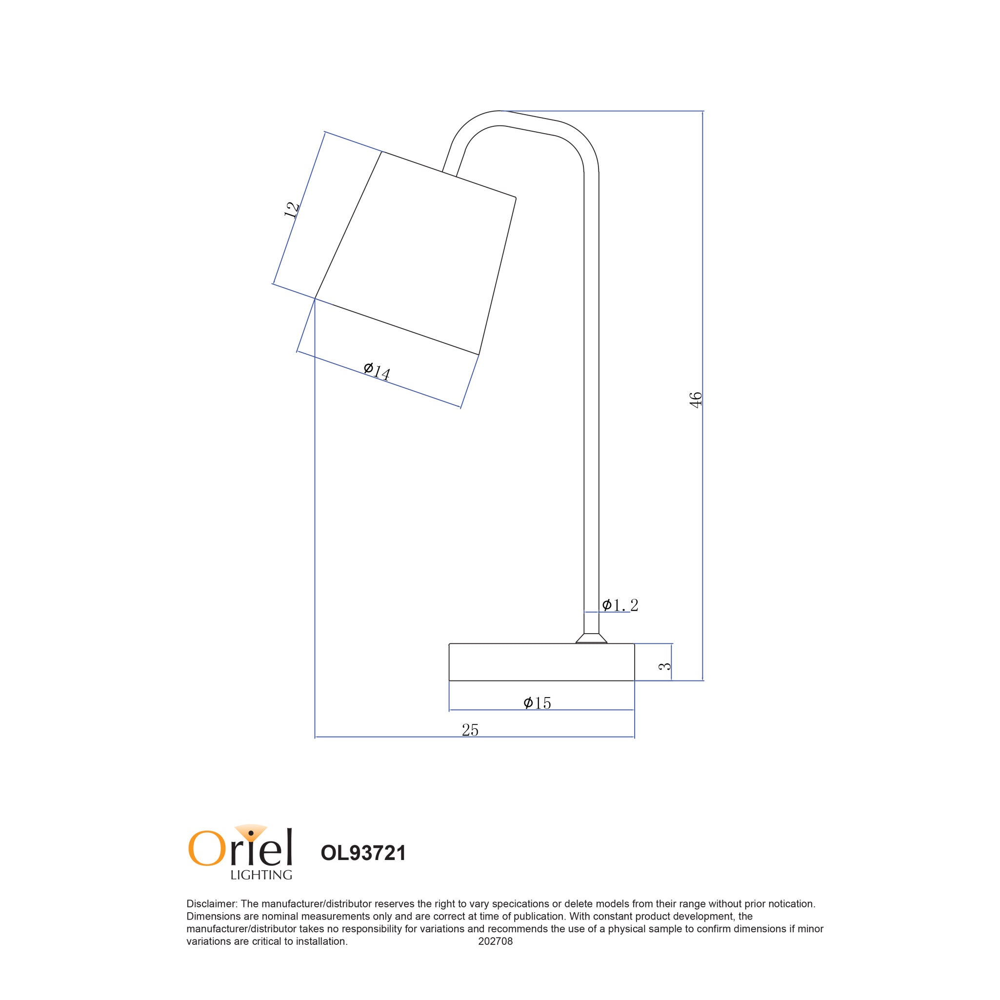Henk Metal Desk Lamp with USB Socket product image 2
