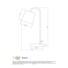 Henk Metal Desk Lamp with USB Socket product image 3