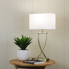 Chi Complete Bedside Lamp styled in a room