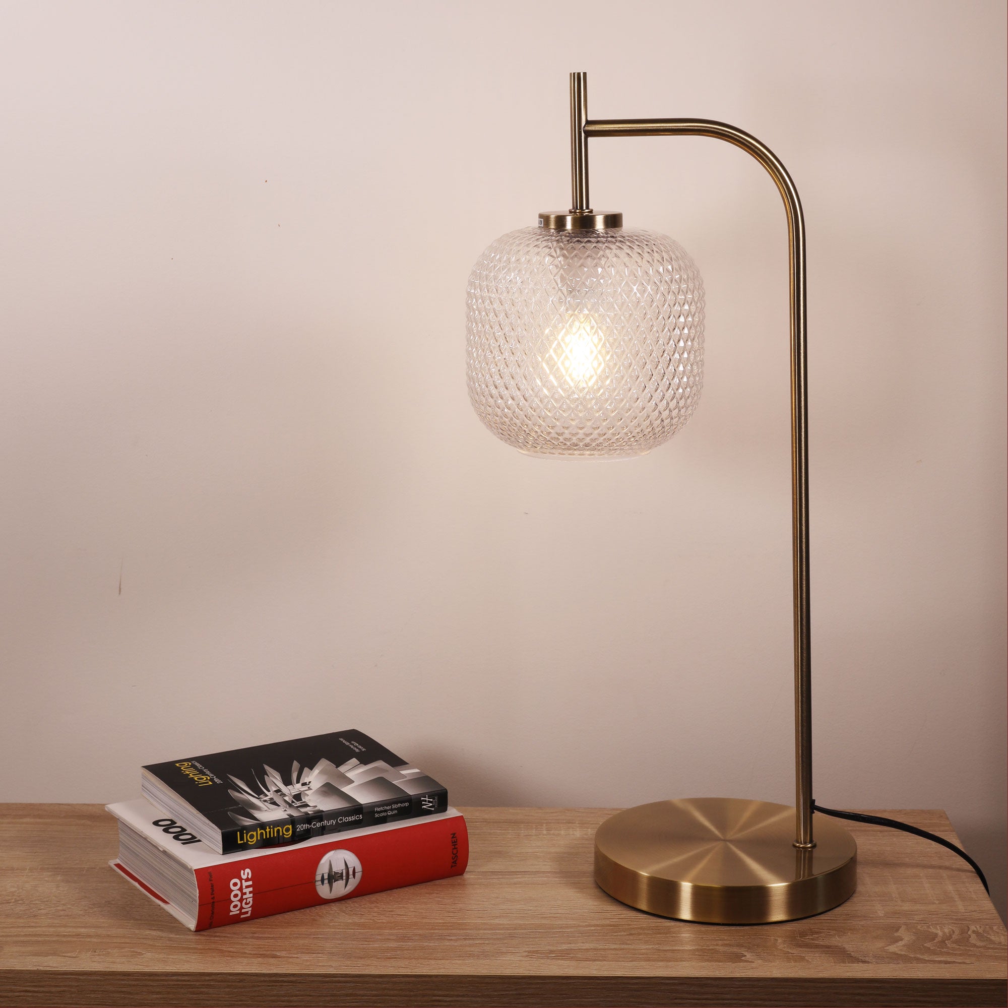 Cross Decorative Task Lamp styled in a room