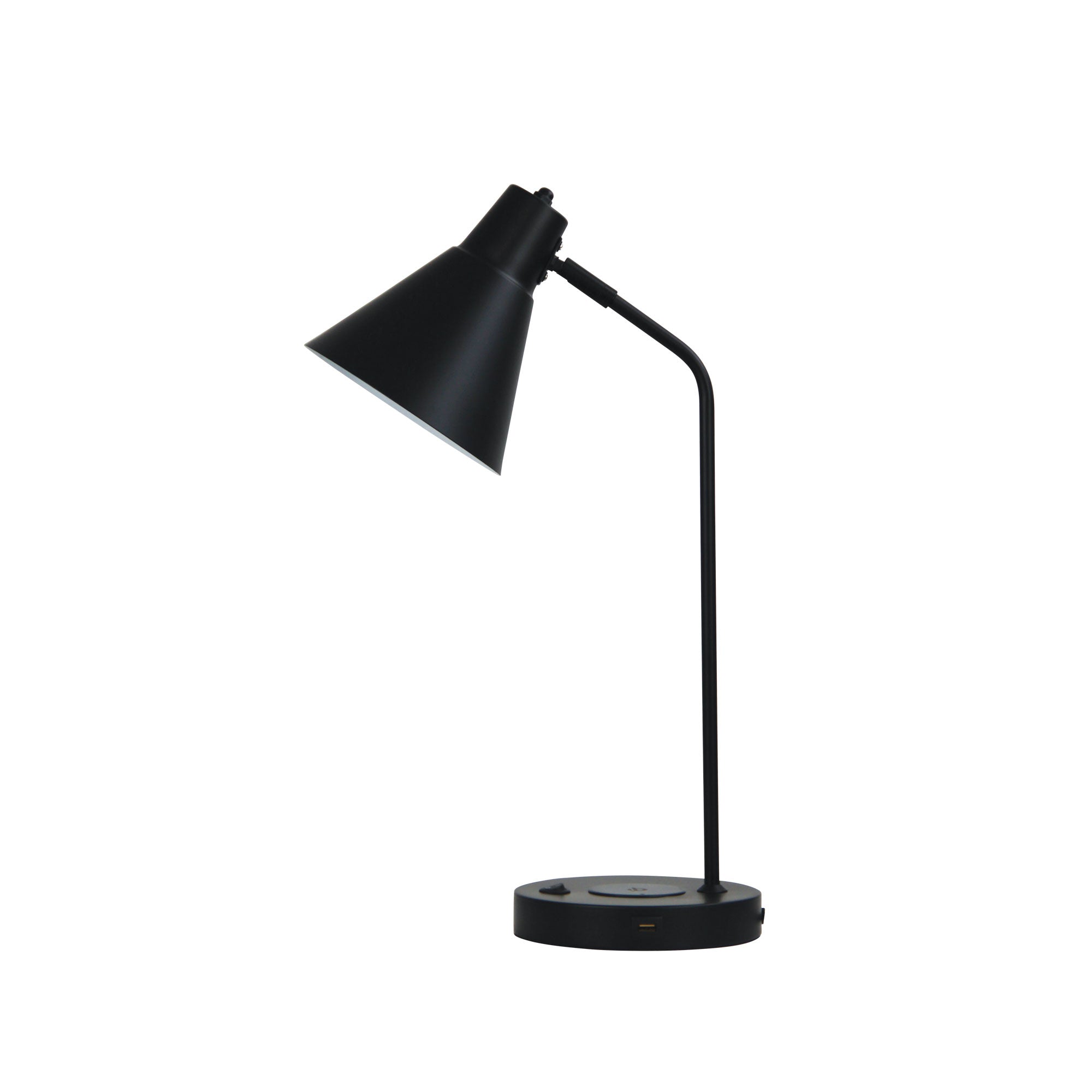 Targa Black Desk Lamp with USB and wireless charging product image 5