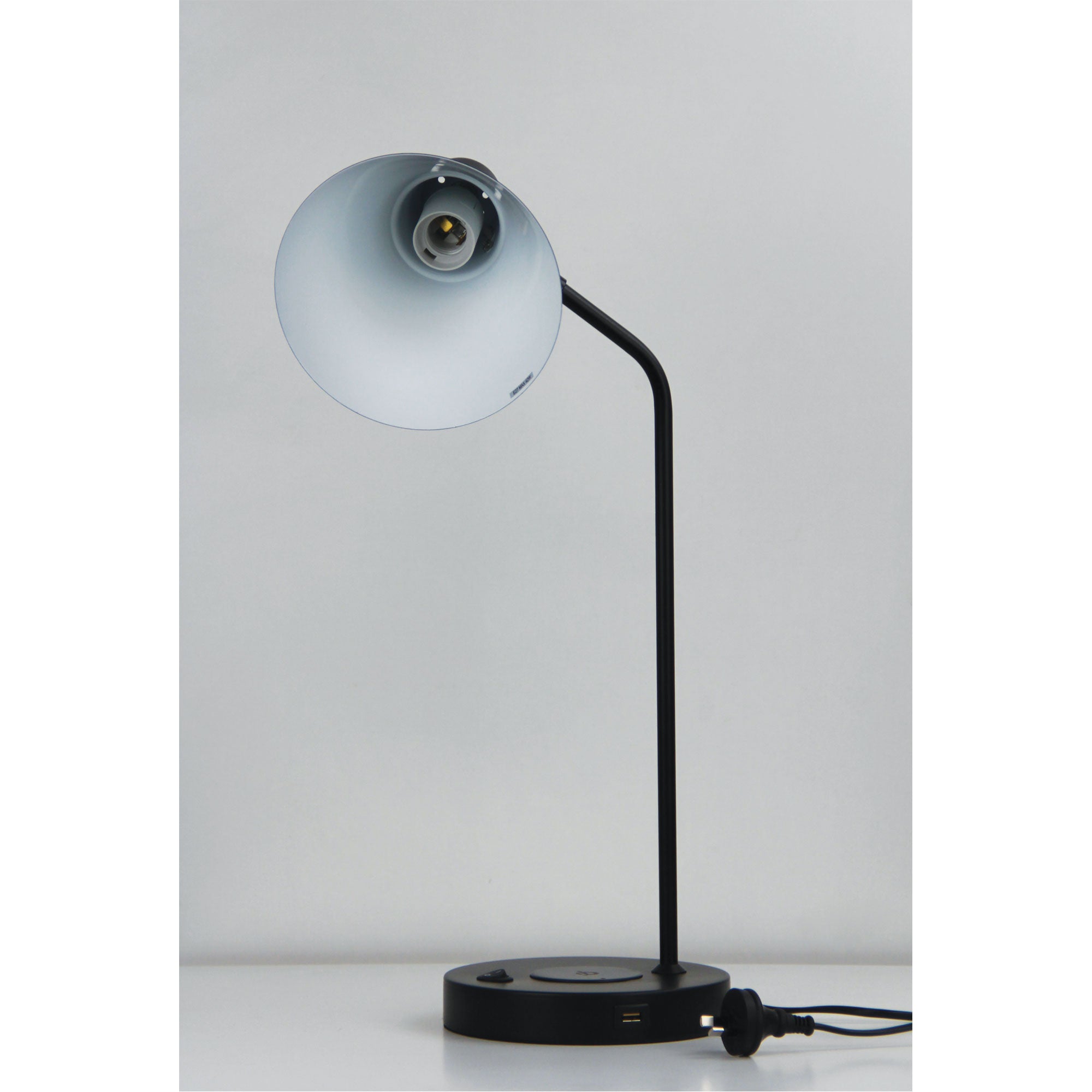 Targa Black Desk Lamp with USB and wireless charging product image 3