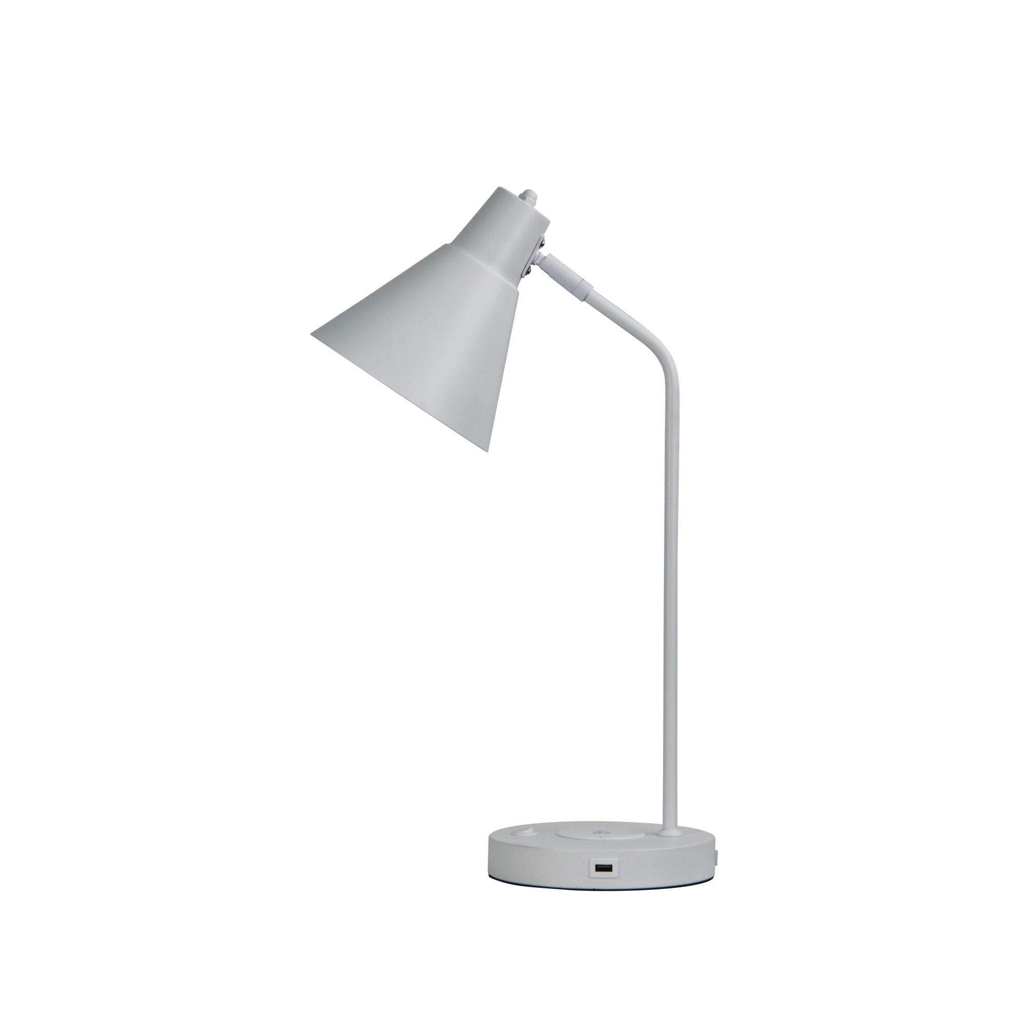Targa White Desk Lamp with USB and wireless charging product image 5