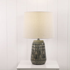Sonia Ceramic Table Lamp styled in a room