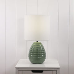 Laurel Ceramic Table Lamp styled in a room