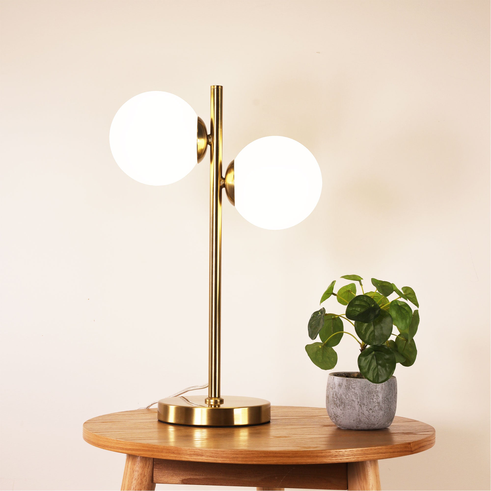 Valcross 2lt Decorative Table Lamp with Opal Matt Glass Spheres product image 3
