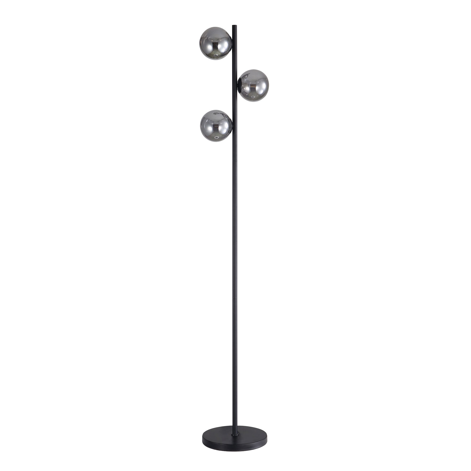 Valcross 3lt Decorative Floor Lamp with Smoke Glass Spheres product image 5