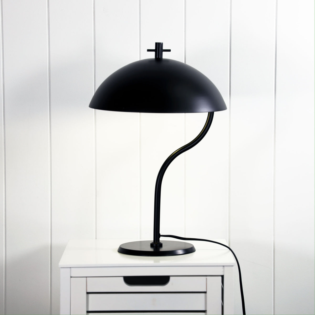 Merton Metal Table Lamp styled in a room