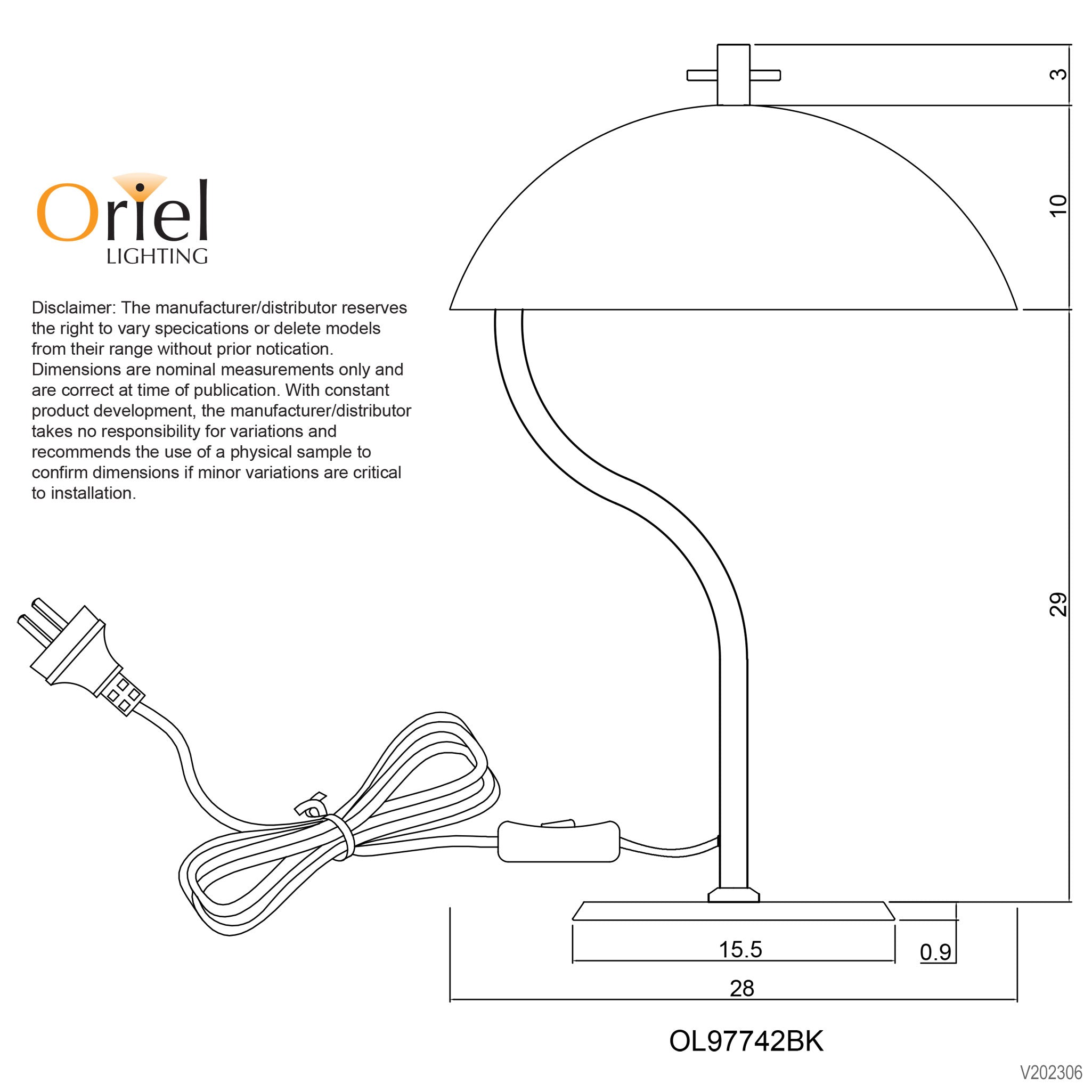 Merton Metal Table Lamp product image 2