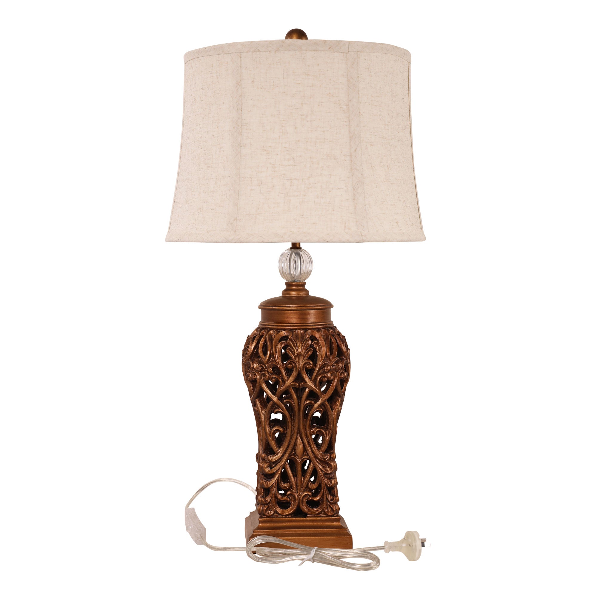 Dorne Classic Antique Cut Lamp with Harp Shade product image 7