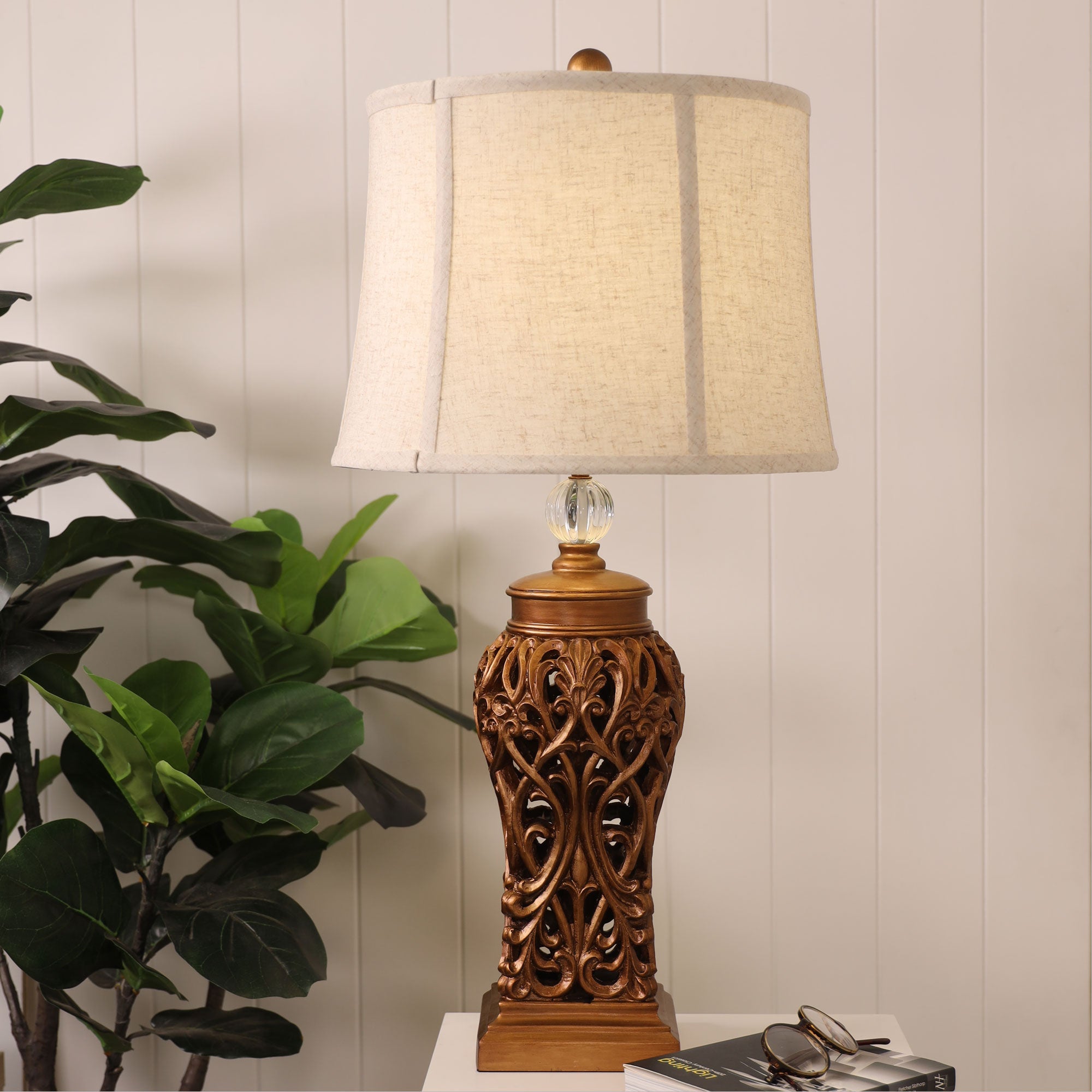 Dorne Classic Antique Cut Lamp with Harp Shade product image 3