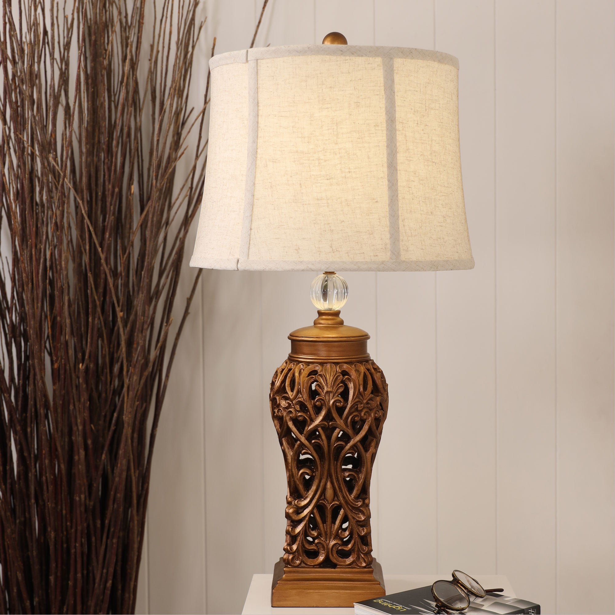 Dorne Classic Antique Cut Lamp with Harp Shade product image 4