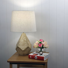 Leon Geometric Ivory and Gold Table Lamp product image 2