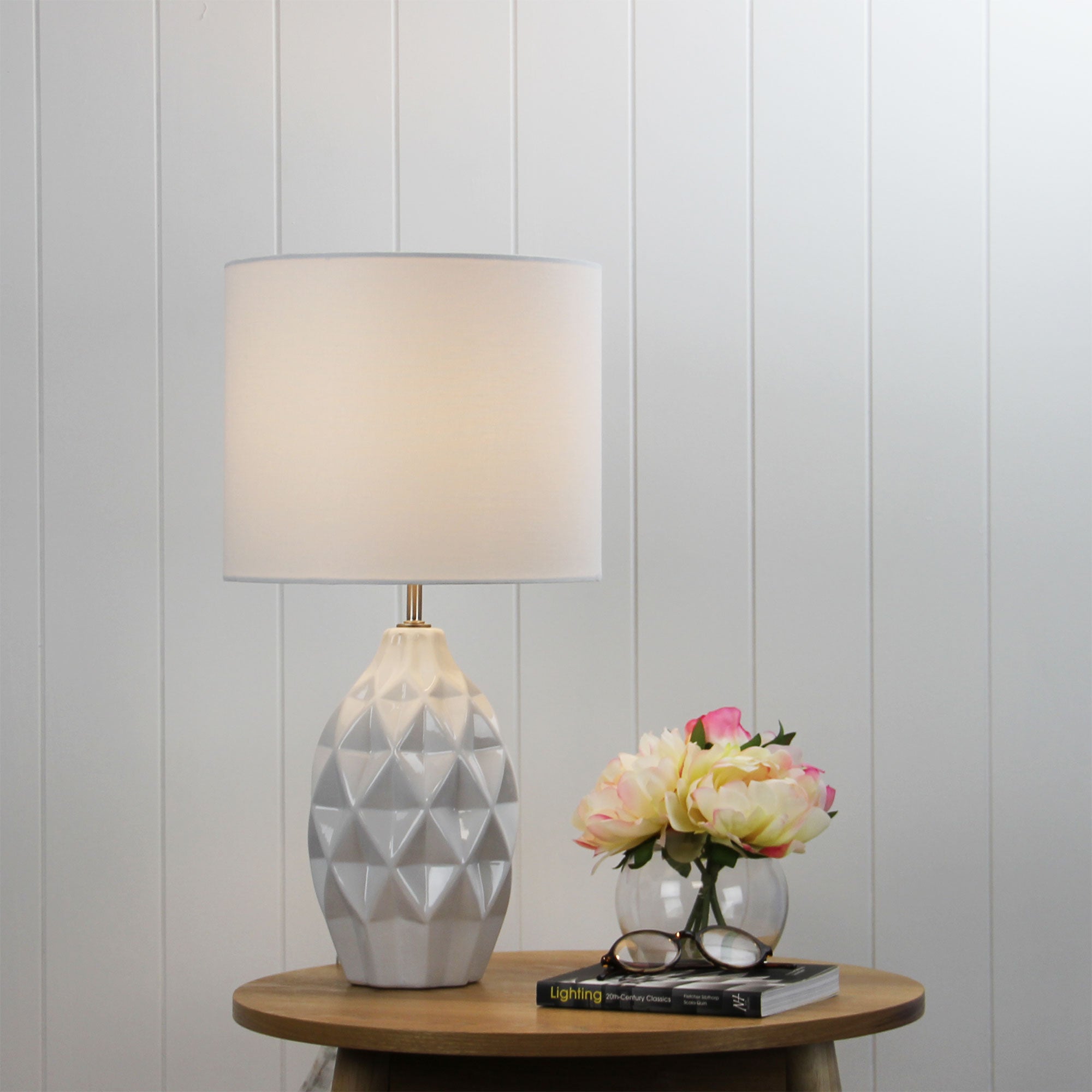 Jorn Complete Ceramic Table Lamp styled in a room