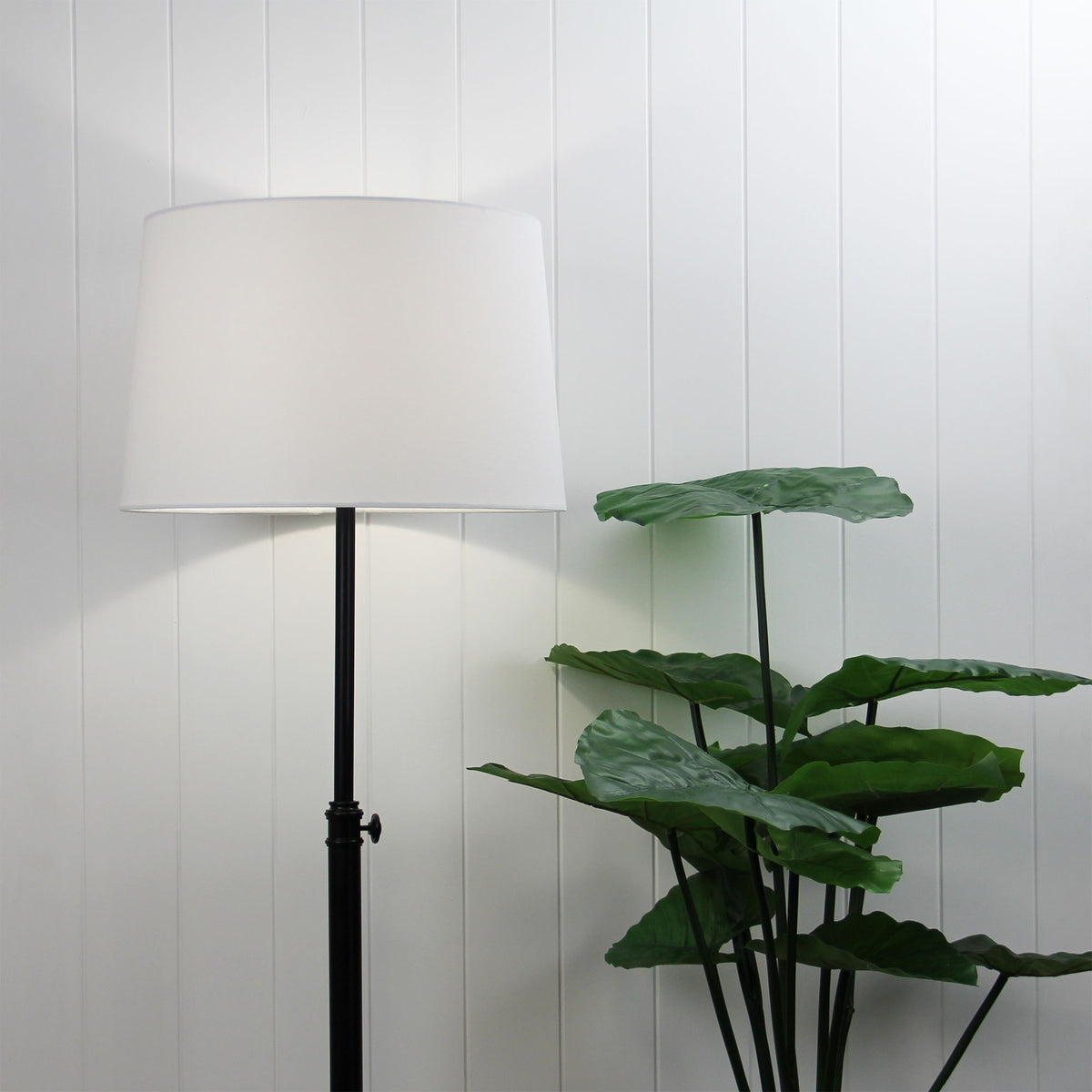 Windsor Complete Metal Floor Lamp styled in a room