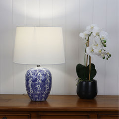 Mei Complete Table Lamp styled in a room