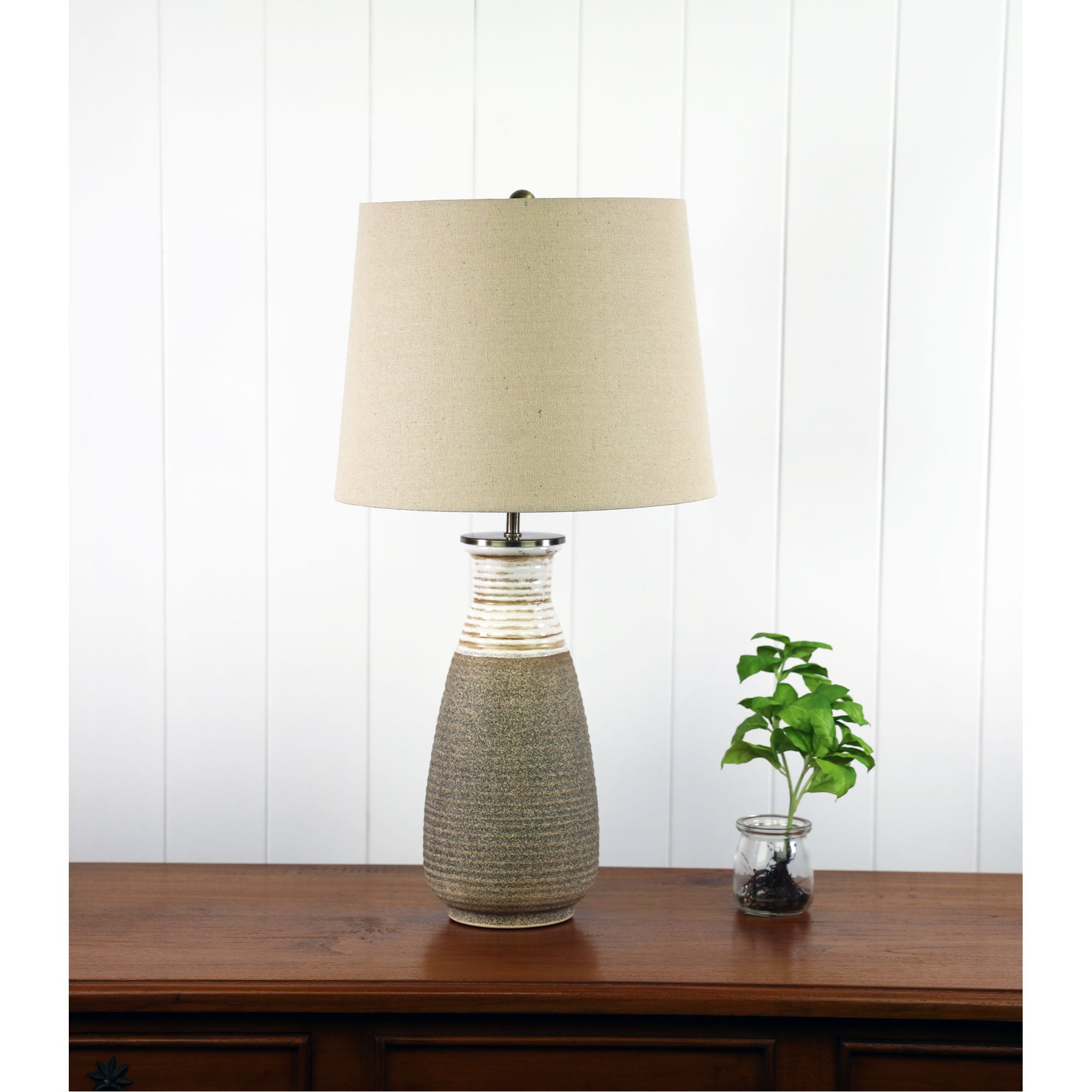 Potton Natural Textured Lamp with Harp Shade product image 2
