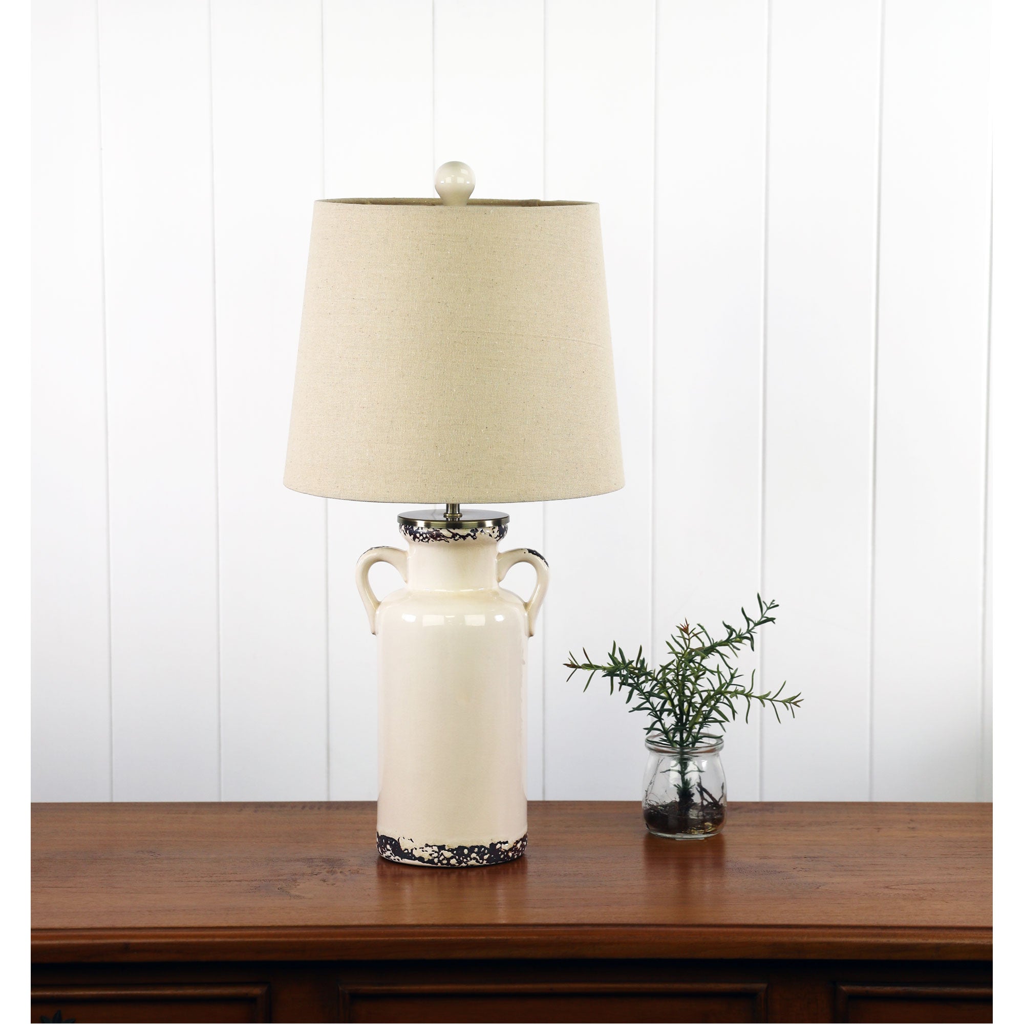 Whitby Distressed Ceramic Lamp with Harp Shade product image 3