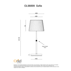 Sofie Height Adjustable Table Lamp product image 5