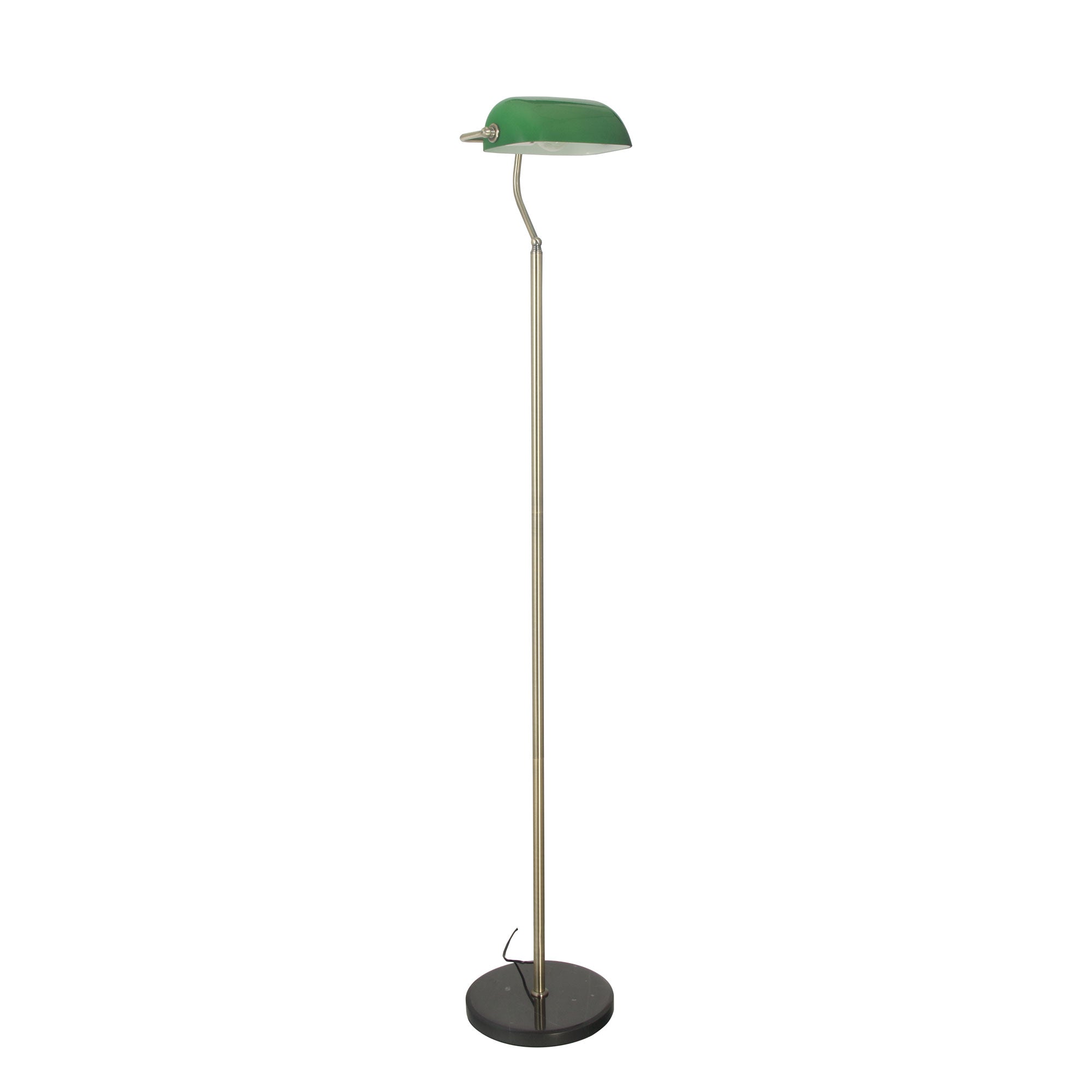Bankers Antique Brass with Green Glass Shade Floor Lamp product image 4