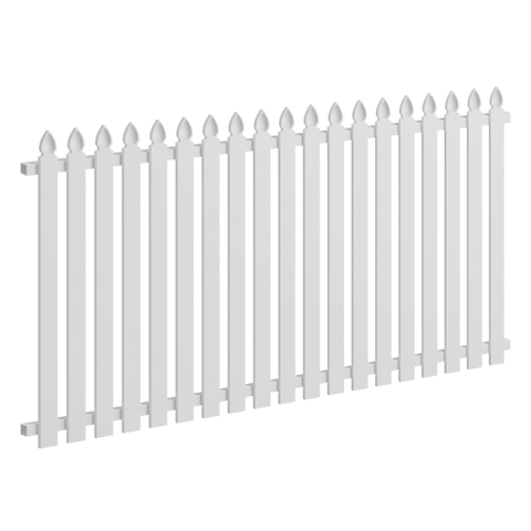 Aluminium 2035 x 1200mm Colonial Picket Panel (Stonnington Speartop)